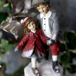 Jack And Jill Ice Skater Figurines - Holiday Accents And Figurines