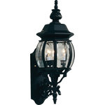 Artcraft - Classico 3-Light Black Outdoor Wall Light - Classico European styled medium outdoor wall mount (lantern-up) with clear glass and in black finish 5 year warranty against premature paint defects and a 25 year limited warranty against corrosion. Artcraft products are made of the finest material available and are carefully manufactured with old fashion Artisans using the most advanced techniques in order to provide you beautiful lighting. Although user serviceable items like bulbs ballasts and transformers do require periodic replacements we use only the highest performance components available. We thank you for choosing Artcraft.