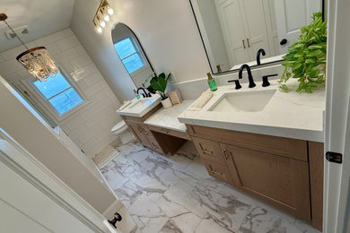 Inspiration for a modern bathroom remodel in Other