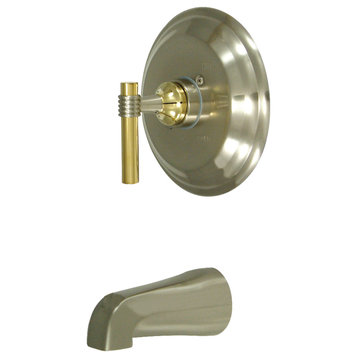 Kingston Brass Tub Only Faucet, Brushed Nickel/Polished Brass