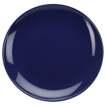 8" Salad Dessert Plate, White, Set of 4, Cobalt Blue