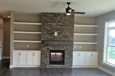 Inspiration for a craftsman family room remodel in Cedar Rapids