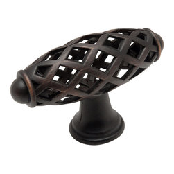 Cosmas - Cosmas 1749ORB Oil Rubbed Bronze Birdcage Cabinet Knob - Cabinet And Drawer Knobs