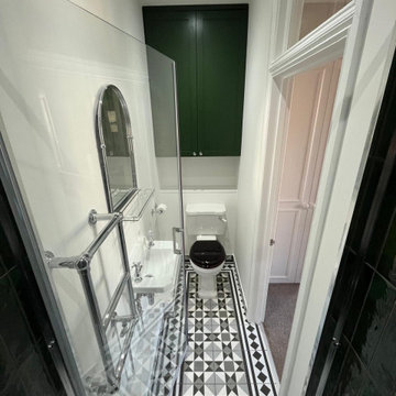 Green & Monochrome Bathroom Renovation — SW London