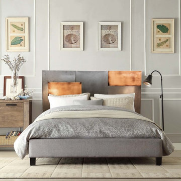 Mixed metal headboard
