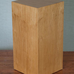 Natural Maple Wood Rectangular Pedestals - Furniture