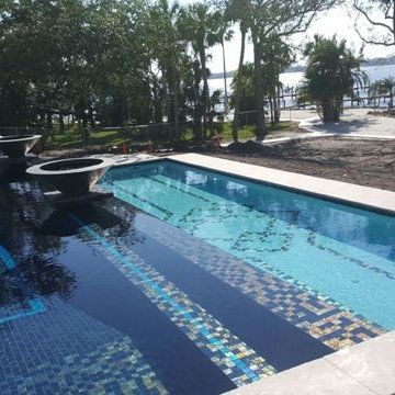 Luxury All Tile Steel Blue Pool & Spa