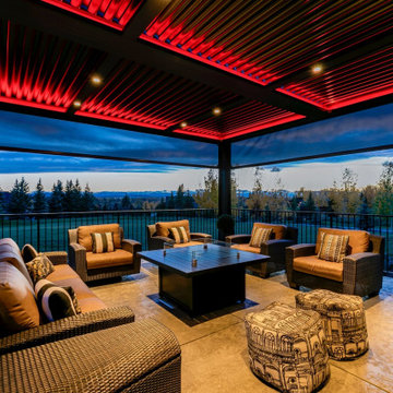 Upper Deck StruXure Pergola with Phantom Screens & Multi Colour Lights