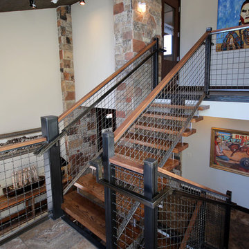 Interior - Grid Paneled Balustrades