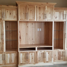 Clear Coat Knotty Hickory Cabinets