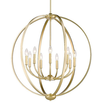 9 Light Chandelier in Durable style - 35 Inches high by 31 Inches wide-Olympic