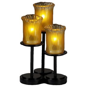 Justice Designs Veneto Luce Dakota 3-LT Table Lamp - Matte Black