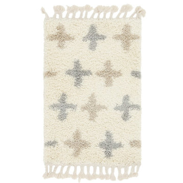 Unique Loom Ivory Positive Hygge Shag 2' 2 x 3' 0 Area Rug