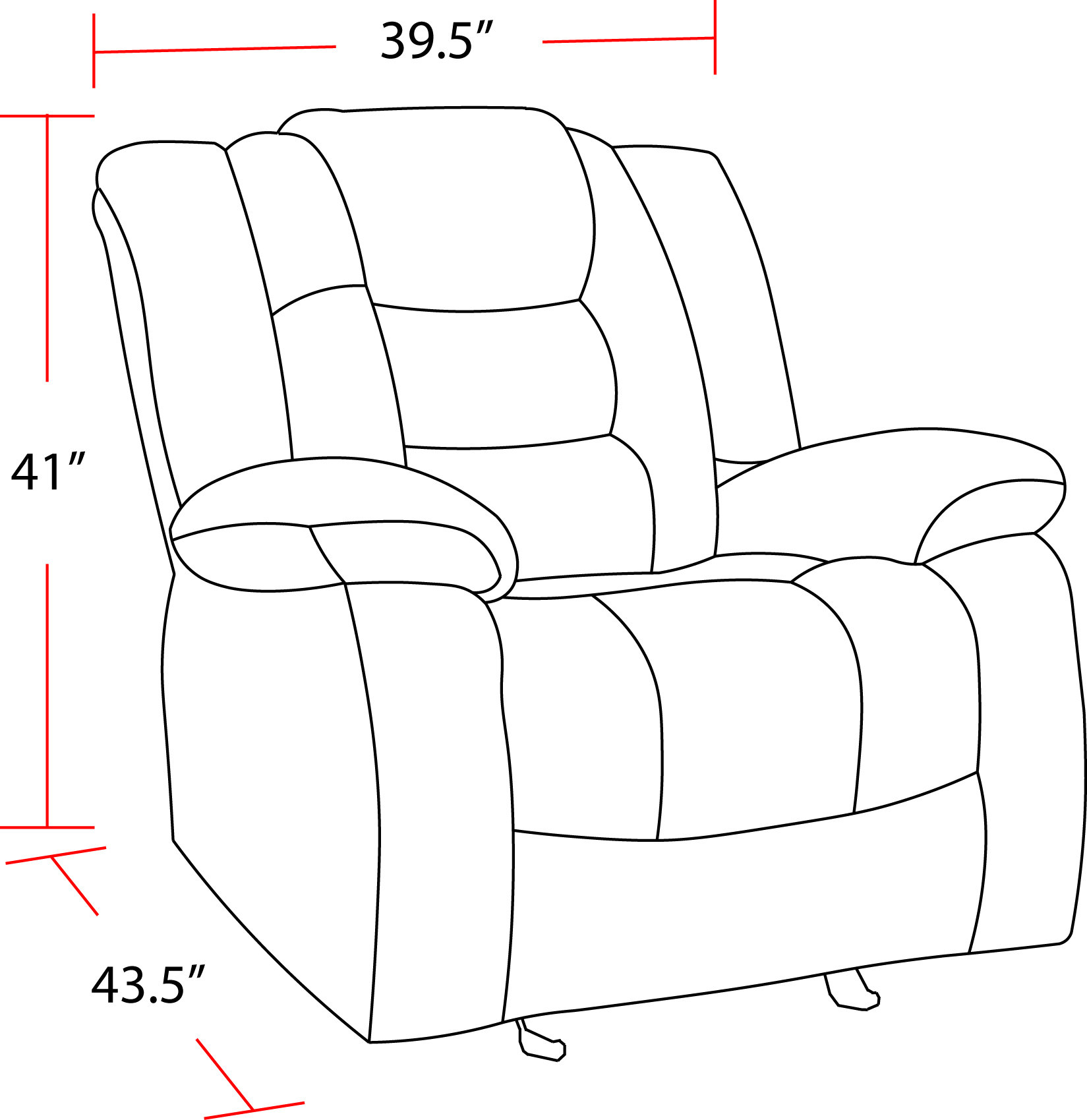 Parker Living Bolton Misty Storm Manual Glider Recliner