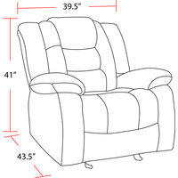 Parker Living Bolton Misty Storm Manual Glider Recliner