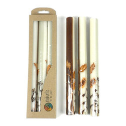 Nobunto - Tall Hand Painted Candles, Set of 3, Box, Kiwanja Design - Candles