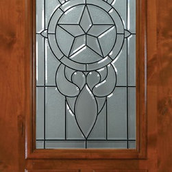 Slab Single Door 80 Wood Alder Brazos Arch Top Arch Lite Glass - Front Doors