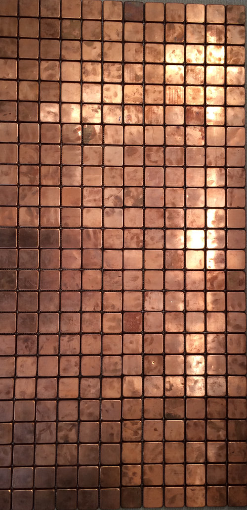 Ideas of use of real copper mosaic tiles | Houzz UK