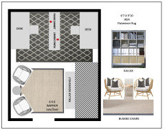 Please help with area rug and floor plan layout