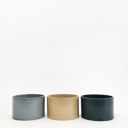 Concrete Rounds / Set of 3 / Light Gray, Blush, Dark Gray - Decorative Accents