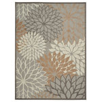 Nourison - Nourison Aloha ALH05 Natural 7'10" x 10'6" Area Rug - In soft shades of grey, cream, taupe and sand, this Nourison outdoor rug brings extra life and excitement to patio and poolside. High-low textures combine plush patterns with an intricately woven base for exceptional look and feel that will stand up under any conditions. Created from premium stain-resistant fibers for long wear, low maintenance, and a splendid texture.