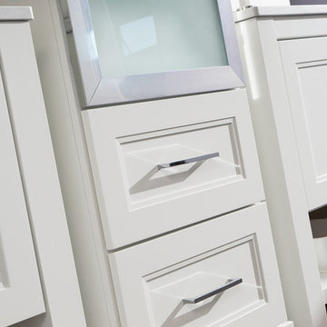 Classy Chrome and White Washroom