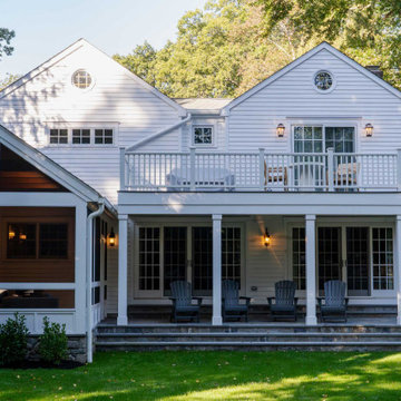 Outdoor area, Screened-in Patio, and a Luxurious Balcony in Riverside, CT