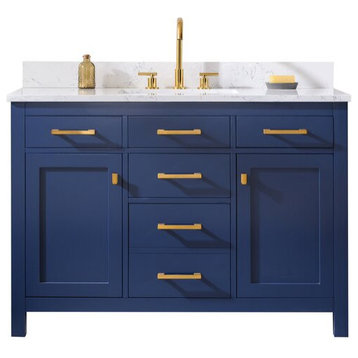 Jasper 48" Bathroom Vanity, Navy Blue