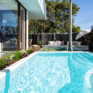 The swimming pool at Samudra House, Byron Bay painted with LUXAPOOL Epoxy pool p