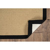 Linon Empire Machine Tufted Wool 5'x8' Rug in Sisal and Black