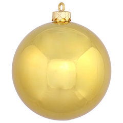 62 Christmas Shiny Ball Garland, Gold - Traditional - Wreaths And