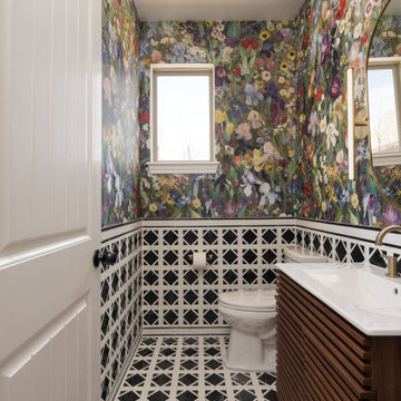 Moody Botanicals Meet Garden Maximalism in a Statement-Making Powder Room