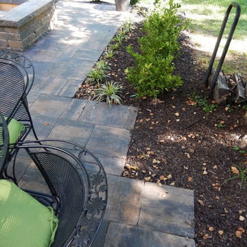 Modern-style Patio, Walkway & Firepit