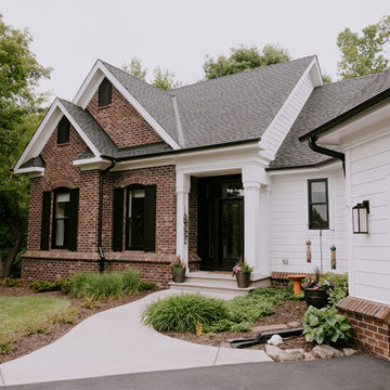 Black Marvin Windows & James Hardie White Siding Eden Prairie MN