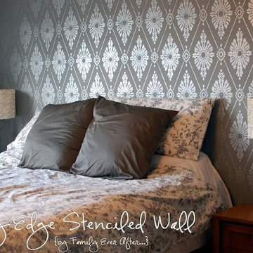 Stenciling a Winter Wonderland