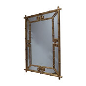 Fretwork Mirror, Antique Gold