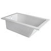 Drop-In White Soaking Bathtub, Fiberglass Acrylic, 48"l X 32"w X 19"h