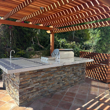 Outdoor BBQ in Palos Verdes CA Before & After