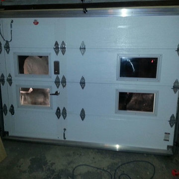 Custom Pass-Through Garage door with Windows. Brooklyn, NY