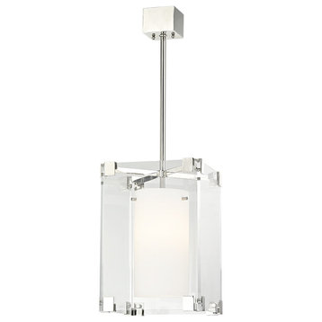Achilles 4125-PN 1 Light Small Pendant, Polished Nickel
