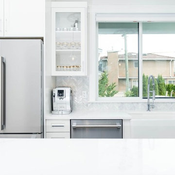 White Sleek Interior Custom Home