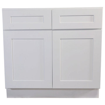 Design House 561407 Brookings 36"W x 34-1/2"H Double Door Base - White