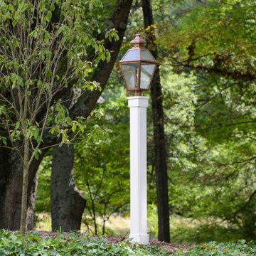 Post Mount Lighting, Lantern & Scroll