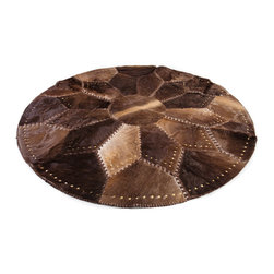 Luxury Premium Design Patchwork Area Rug / Round / European Import - Area Rugs