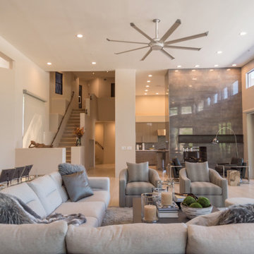 Living Room, with 30 feet of window walls to show off the views of Pinnacle Peak