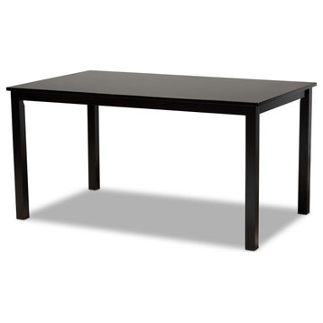 Parker Modern and Contemporary Espresso Brown Rectangular Wood Dining Table