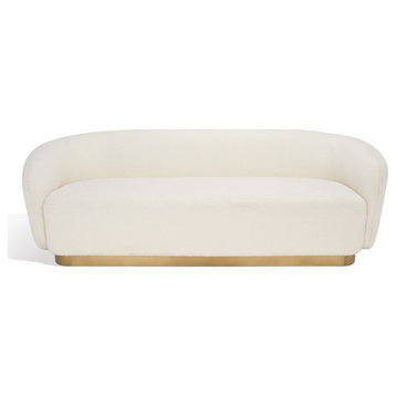 Safavieh Couture Bernard Boucle Sofa Ivory/Gold