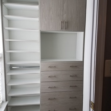 White and Grey Walk-in Closets - Waldorf, MD