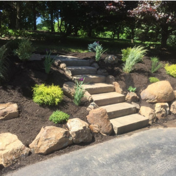 Replacing an Overgrown Jungle With a Landscaped Retaining Wall
