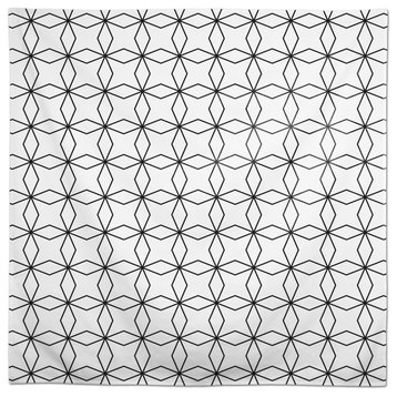 Crossed Line Pattern Black 58x58 Tablecloth